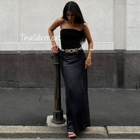 BLOGGER'S FAVE! Zara Gold Metal Belt NWT - Picture 5 of 17